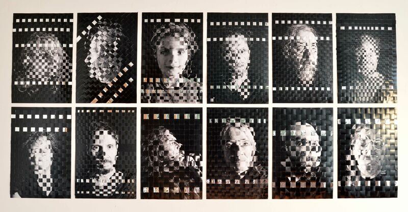 Sacre Relazioni - 12 fotografie digitali intrecciate manualmente con strisce specchianti - a Photographic Art by A.MO.