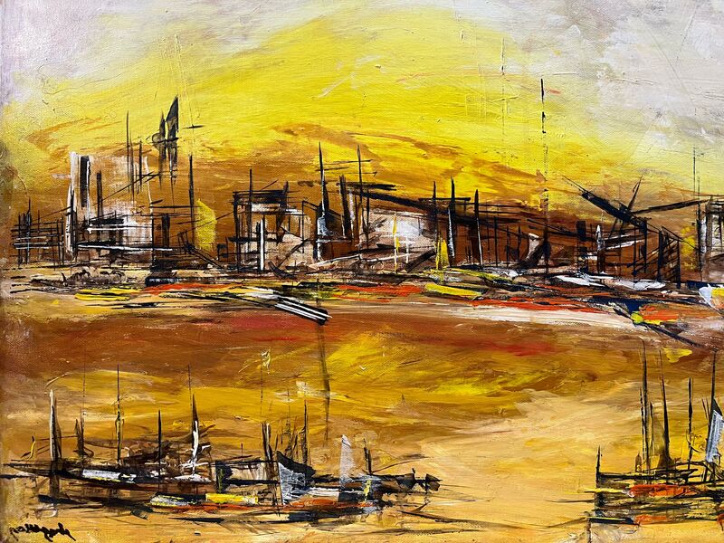 Felucche sul Nilo - a Paintings by Dabò