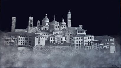 Città Alta - A Paint Artwork by Elena Cattaneo