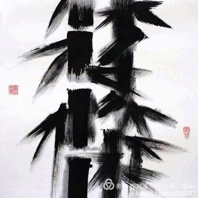 Chinese Bamboo  - A Paint Artwork by Lijun Zhang