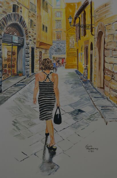 Strolling in Florence  - a Paint Artowrk by Kevin Robbins