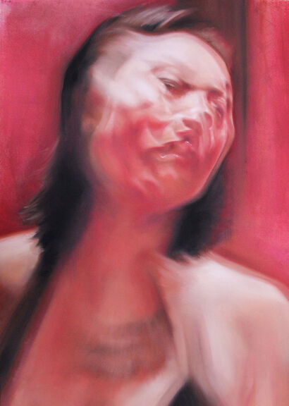 Portrait of Ye Lu, In Flux (II) - a Paint Artowrk by Alex Carroll