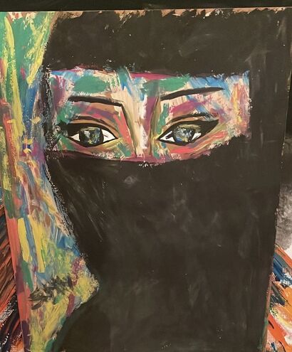 La donna nera  - A Paint Artwork by sara piras