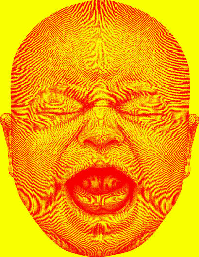 Newborn Red on Yellow - a Digital Art Artowrk by Yoso