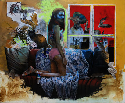  oilpainting \'\'War inside me\'\' - a Paint Artowrk by Soner Zağıl