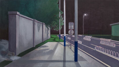 Street at Night - a Paint Artowrk by Yuan Gao