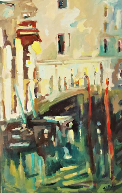  Venezia sera a campo Apostoli - A Paint Artwork by gianpaolo callegaro