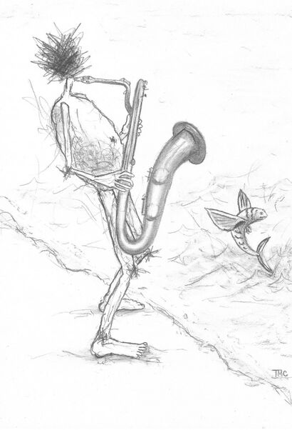 Saxophoniste  - a Paint Artowrk by TMC