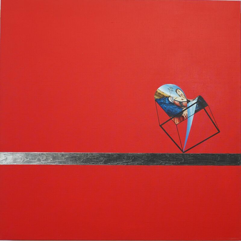 Love you Mona. In red - a Paintings by Solomiia Pokhodzhai