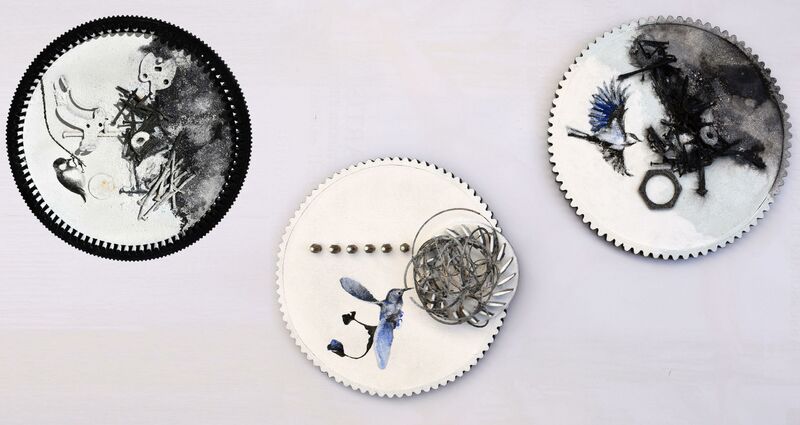 Il Nido: Fossile di un futuro devitalizzato n. 3, n. 7, n. 8 - a Sculpture & Installation by Milena Nicosia