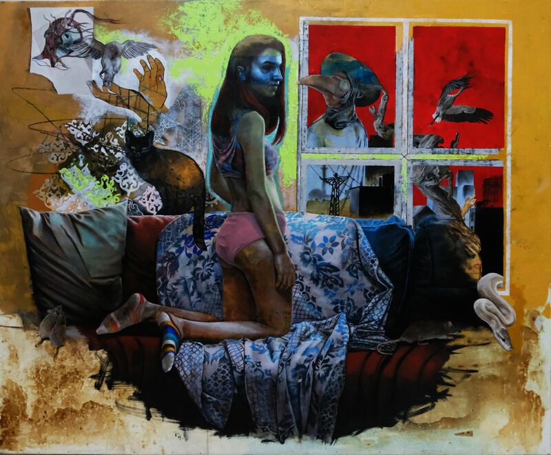  oilpainting ''War inside me'' - a Paint by Soner Zağıl