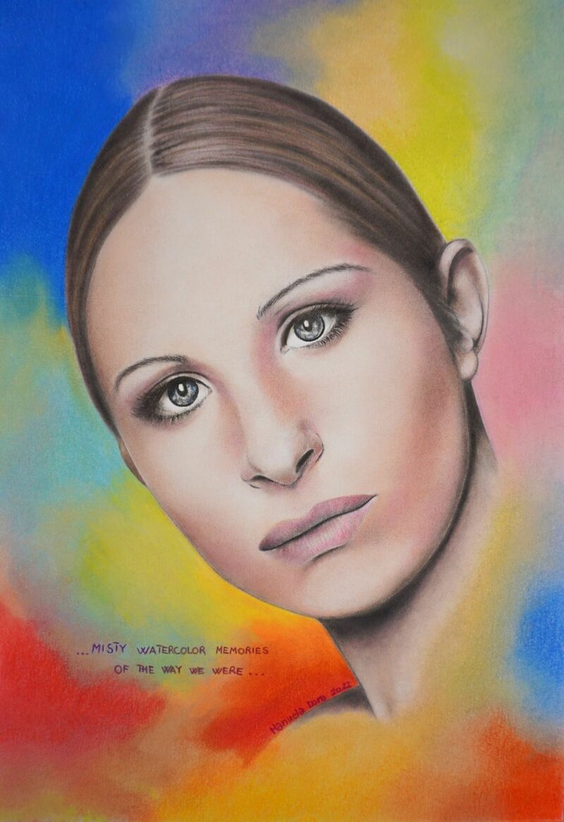 Barbra Streisand - a Paint by MANUELA DORE