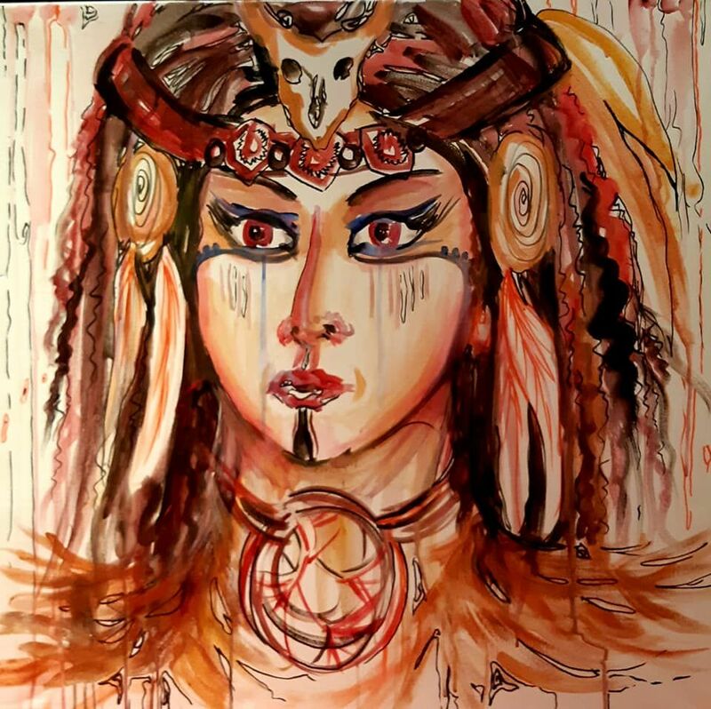Di junge Schamanin - a Paint by Meli