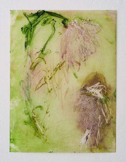 Lulu Flowers (#2) - a Paint Artowrk by Lili Cohen Prah-ya