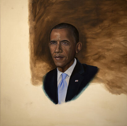 Unfinished Obama - a Paint Artowrk by Davin Watne