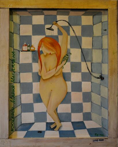 Maria Magdalena nude - a Paint Artowrk by Feina Tatiyana