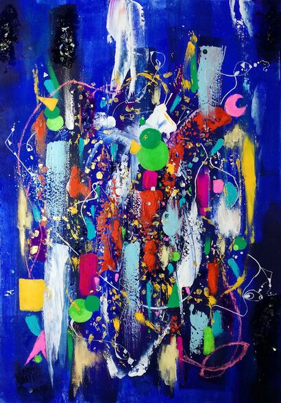 Blue Carnival - a Paint Artowrk by Laura Galvagno