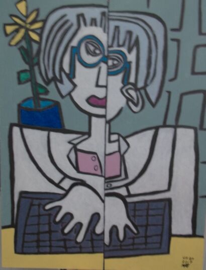 the receptionist  - a Paint Artowrk by Aitcheff