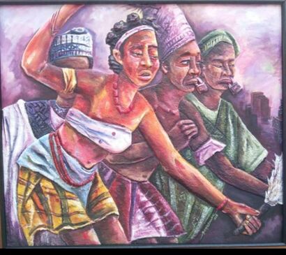 The Crying dancers  - A Paint Artwork by Samiekwubiri 