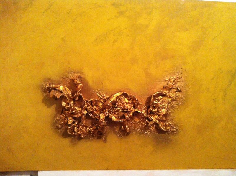 Smalto e plastica su tavola - a Paintings by Vincenzo Cossari