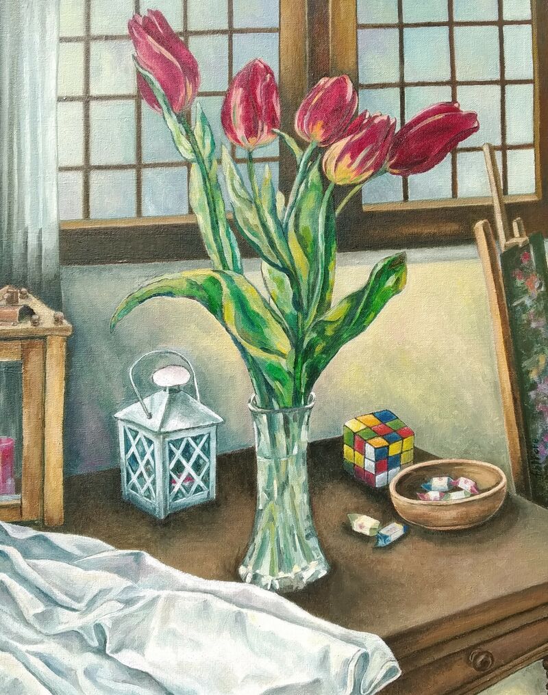 Vaso di tulipani - a Paint by fattore
