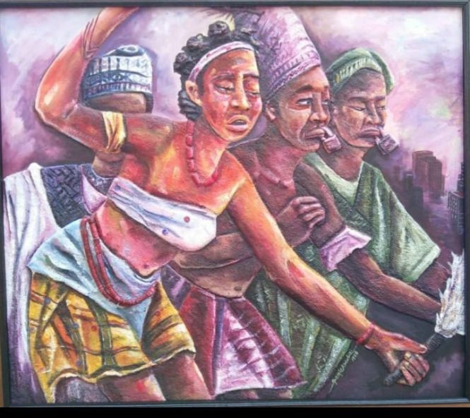 The Crying dancers  - a Paint by Samiekwubiri 