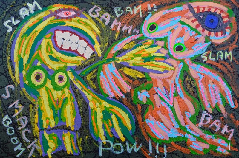 Bitchfight - a Paintings by Marc C. Slootjes