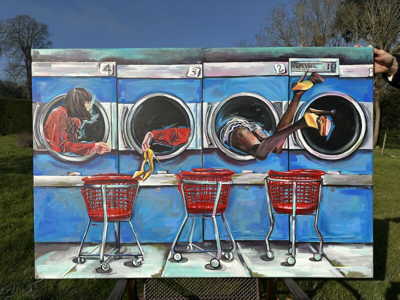 Spin Cycle Chaos - a Paintings by Yuliia Tarnovska