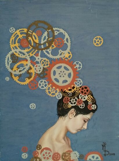Il pensiero - A Paint Artwork by Fiorenza D'Orazi