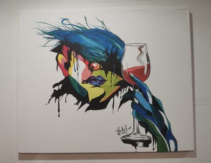 La magia del vino - A Urban Art Artwork by Darlingartista 