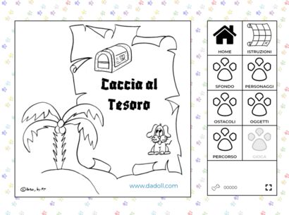 Videogame coding: Caccia al tesoro di Dadoll (vedi pagina on line) - A Digital Art Artwork by Pamela Tinti