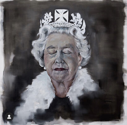 Elizabeth II  - a Paint Artowrk by cristina davoli
