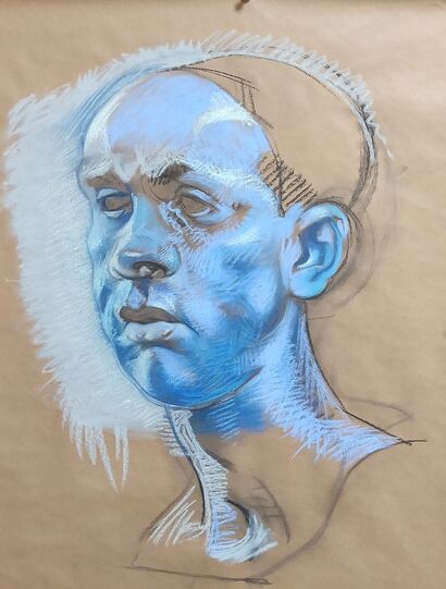 Blue Head - A Paint Artwork by Toby Hunt