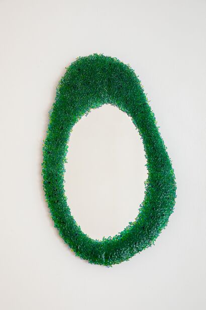 Crumble de verre green mirror - a Art Design Artowrk by Riccardo Cenedella