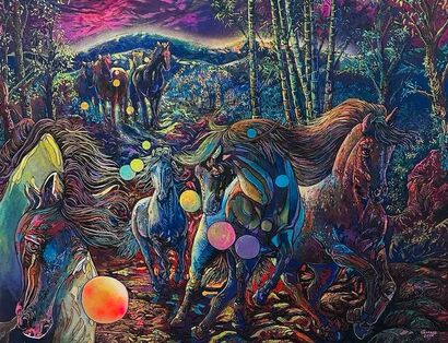 At Dawn - a Paint Artowrk by Greivin A. Salas