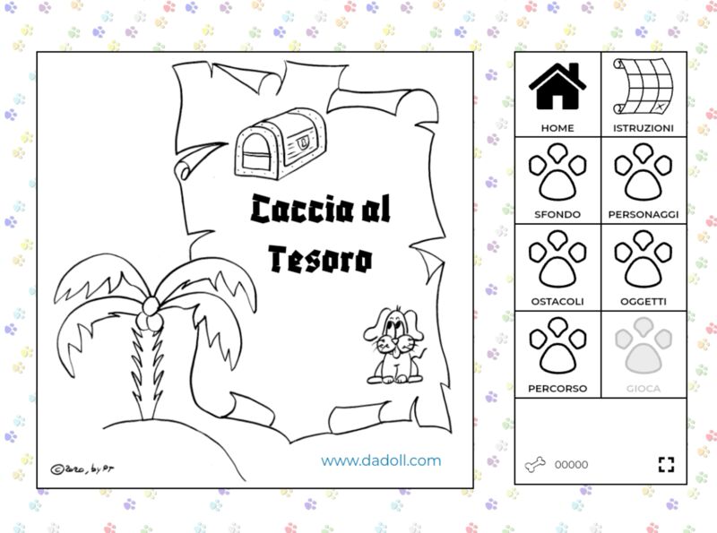 Videogame coding: Caccia al tesoro di Dadoll (vedi pagina on line) - a Digital Art by Pamela Tinti
