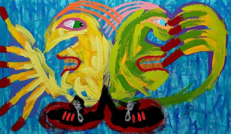 I love the smell of Amsterdam rain at noon - a Paintings by Marc C. Slootjes