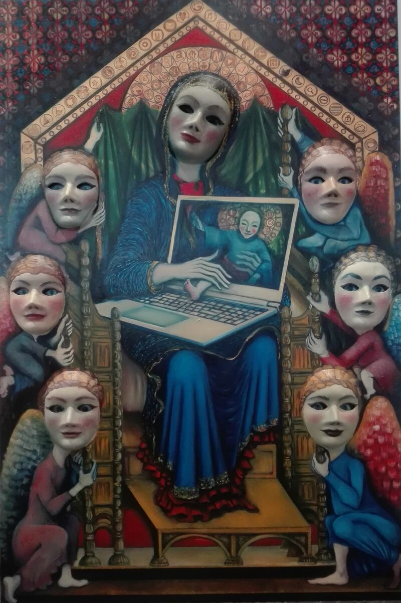 Maestà 2021. Omaggio a Duccio di Buoninsegna - a Paint by silvia sebastiani