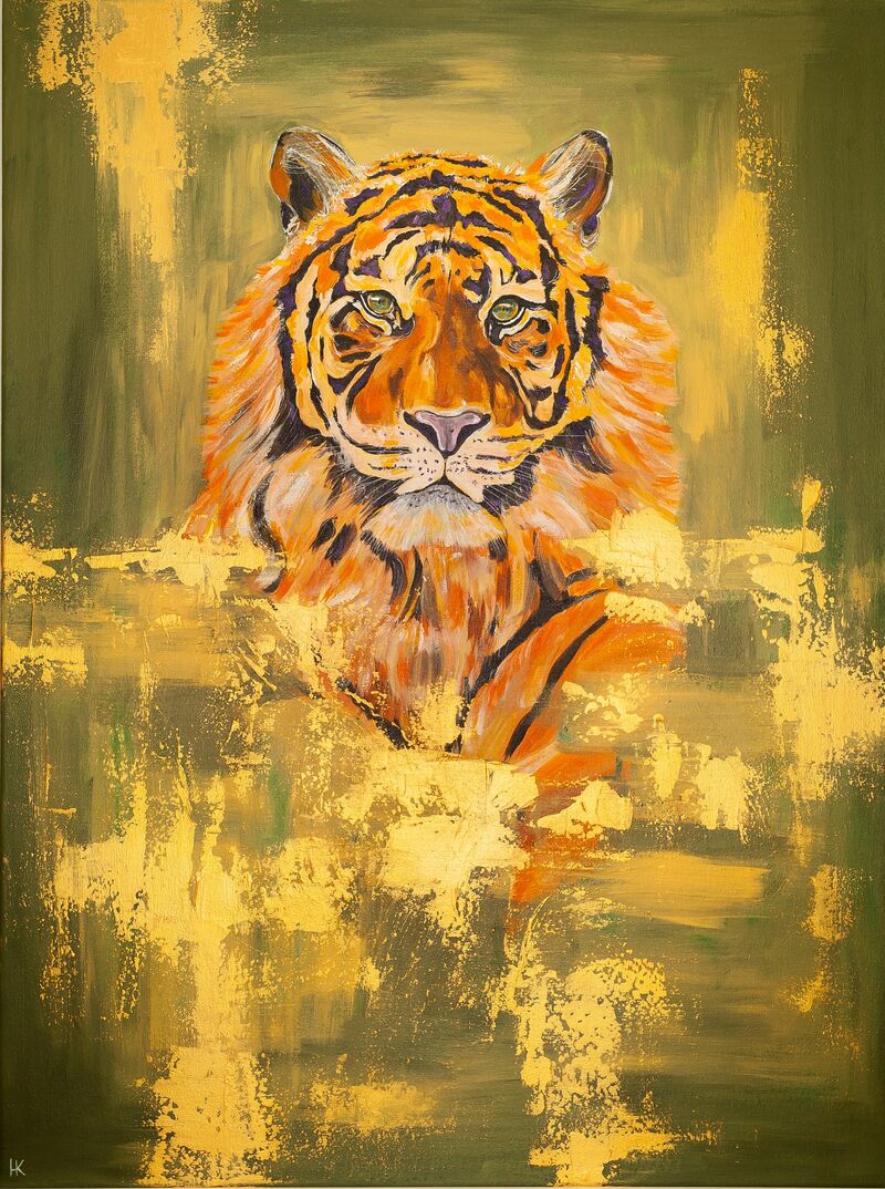 The Tiger Painting - a Paint by Anastasia Kuznetsova