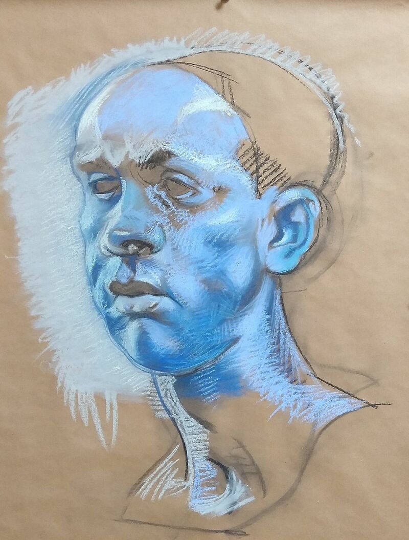 Blue Head - a Paint by Toby Hunt