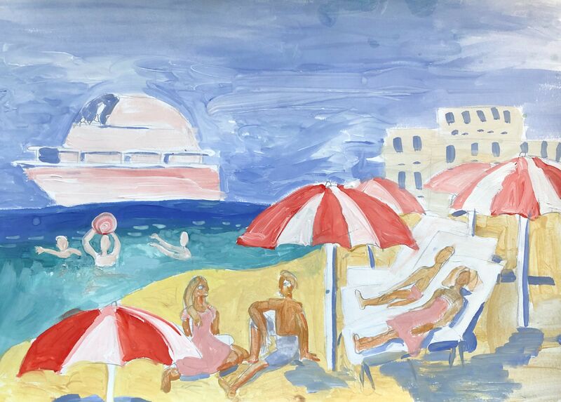 On a beach - a Paint by Marusia