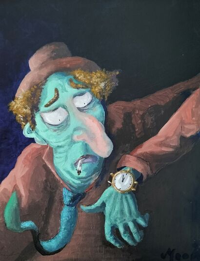 Punctuality - a Paint Artowrk by Moo Art