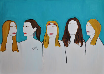Sisters - A Paint Artwork by Jacq .