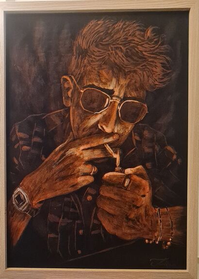 Sad cigarette - a Paint Artowrk by Tribus