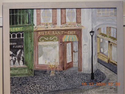 French Cafe - A Paint Artwork by Eric Cannell