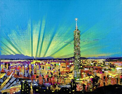 City of Heights – Taipei 101 - a Paint Artowrk by HsunArt