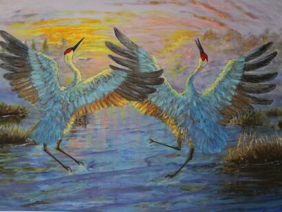 Dancing the Dawn - a Paint Artowrk by eleanor guerrero