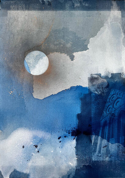 Moonlight Over the Ancient Walls - a Paint Artowrk by Helene Luise Schenk