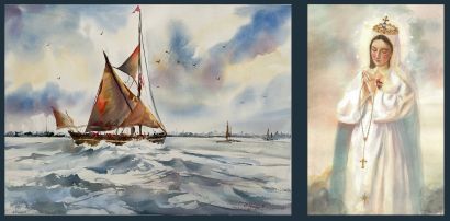 María Santísima  - A Paintings Artwork by Carmen Judith Montaño Valencia 