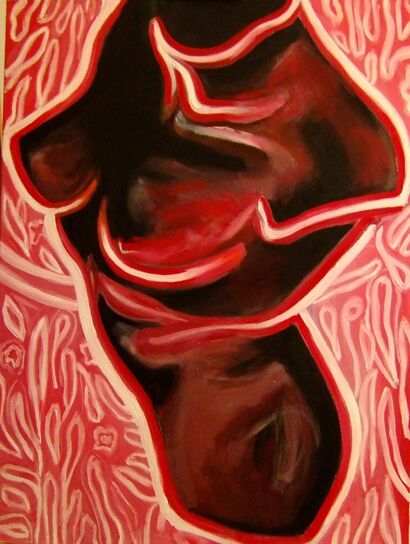 Deep red - A Paint Artwork by Lenia Chrysikopoulou